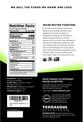 Terrasoul Arrowroot Flour close-up reveals fine powder ideal for cooking.
