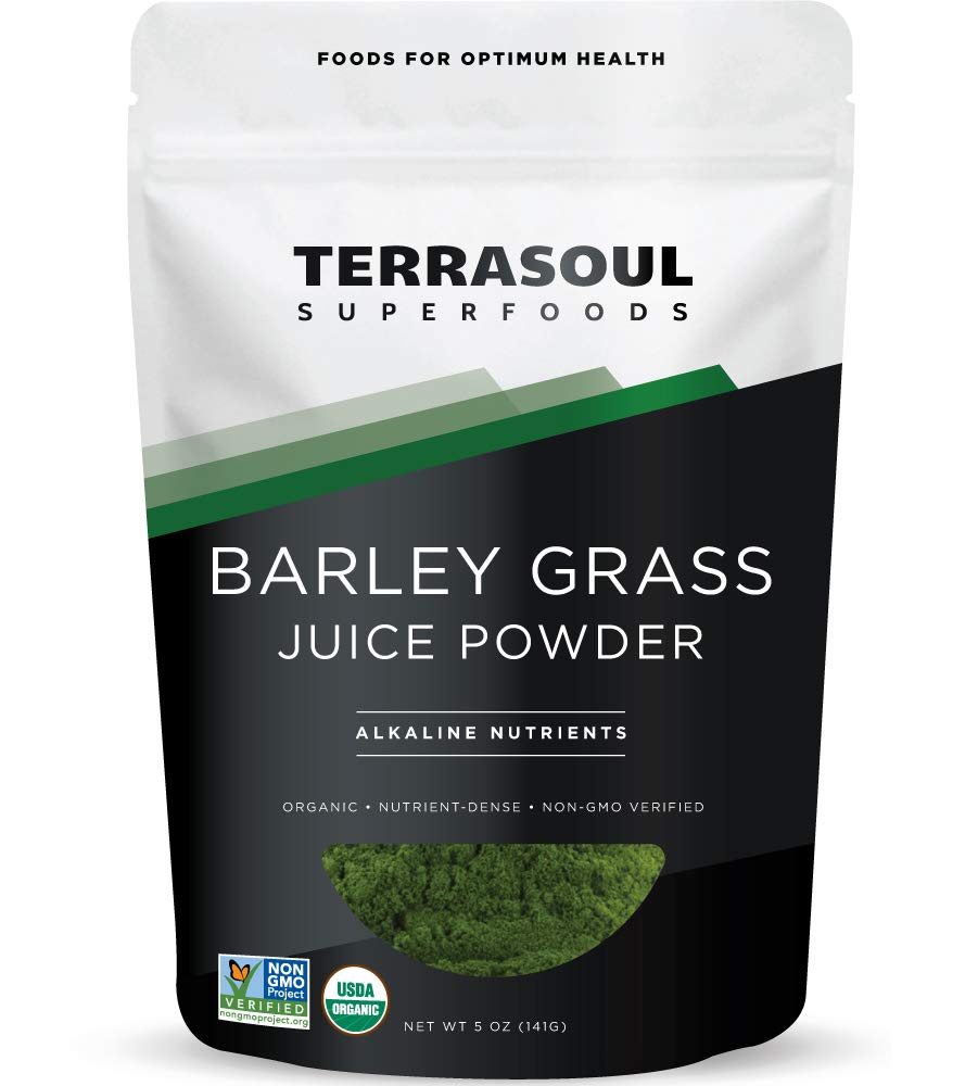 Terrasoul Barley Grass Juice Powder pouch for convenient daily greens booster