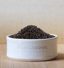 Terrasoul Black Sesame Seeds being toasted to release flavor.