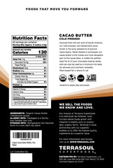 Terrasoul cacao butter wafers raw form ideal for keto and healthy cooking