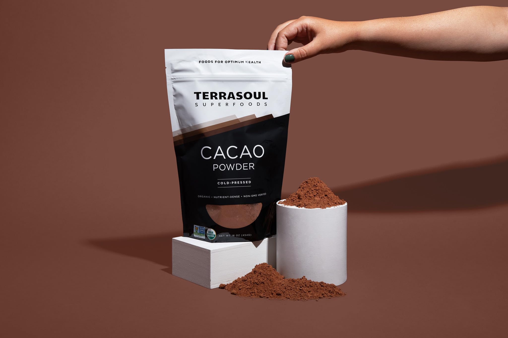 Terrasoul Superfoods cacao powder baking mix ready for cakes