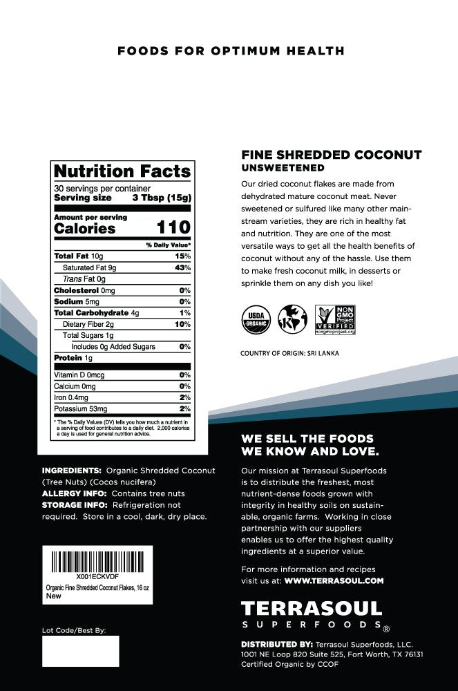 Terrasoul coconut flakes two-pack outer view highlighting convenient packaging