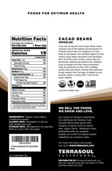 Terrasoul Criollo cacao beans from Peru origin offer sun-dried, preserved flavor.