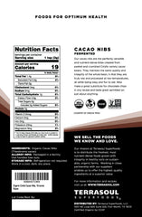 Terrasoul Criollo cacao nibs close-up highlighting premium flavor for chocolate making.