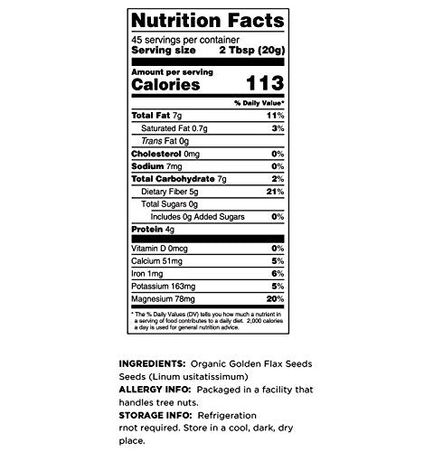 Terrasoul Golden Flax Seeds bag with label, gluten-free vegan staple