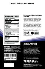 Terrasoul Maqui Berry Powder scoop, ready to mix into yogurts and bowls