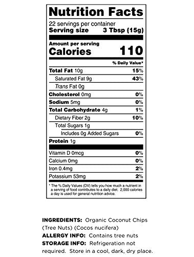 Terrasoul coconut chips label highlights organic and non-GMO quality