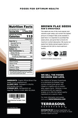 Terrasoul organic flax seeds, raw and non-GMO, for wholesome breakfasts.