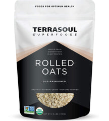 Terrasoul Organic Rolled Oats bag for gluten-free breakfast base