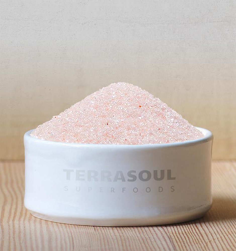 Terrasoul Himalayan salt packaging keeps 2.5 lb supply fresh