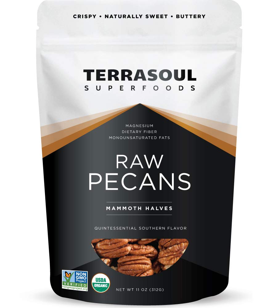 Terrasoul Organic Pecans two 11 oz pouches ready-to-enjoy snack