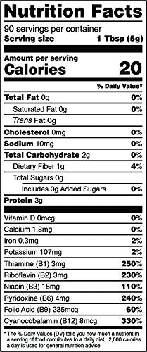 Terrasoul fortified with B vitamins label, highlighting added folic acid and B12 benefits.