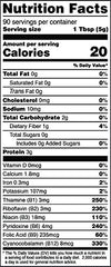 Terrasoul fortified with B vitamins label, highlighting added folic acid and B12 benefits.