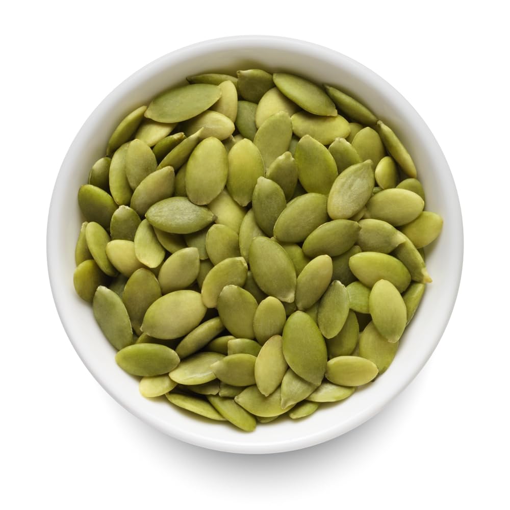 Terrasoul pumpkin seeds packaging in a kitchen, pantry-ready