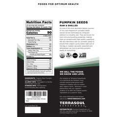 Terrasoul pumpkin seeds pouring into a bowl ideal for salad toppers