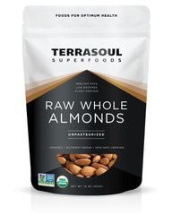Terrasoul Raw Almonds sproutable for fresh sprouts and healthy snacking.