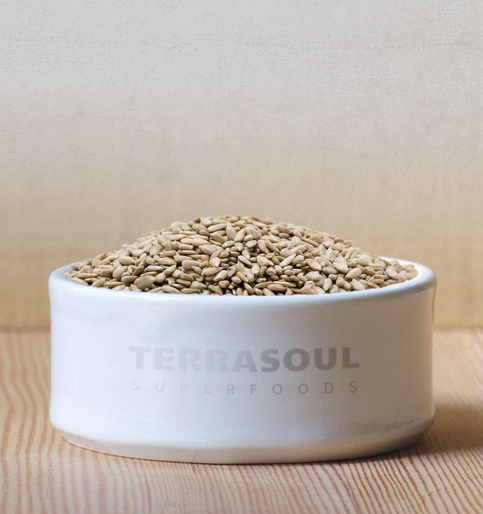 Terrasoul organic sunflower seeds sprinkled over granola for wholesome crunch.