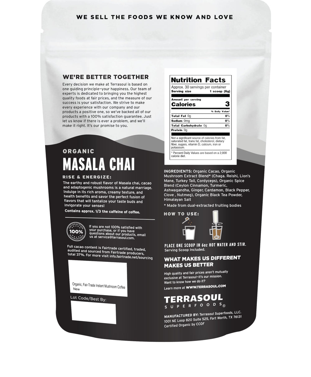 Terrasoul Superfoods masala chai iced glass; refreshing chill for afternoon breaks.