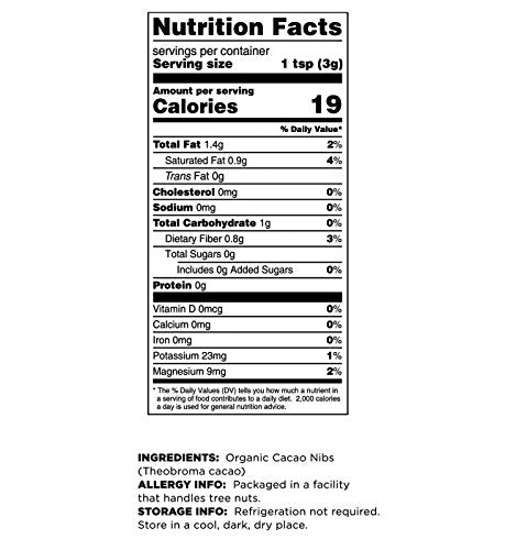 Terrasoul Superfoods organic non-GMO cacao nibs arranged for healthy desserts