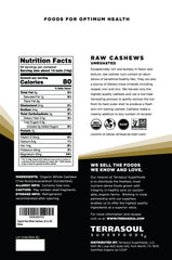 Terrasoul organic raw cashews closeup shows creamy texture for dairy free milk.