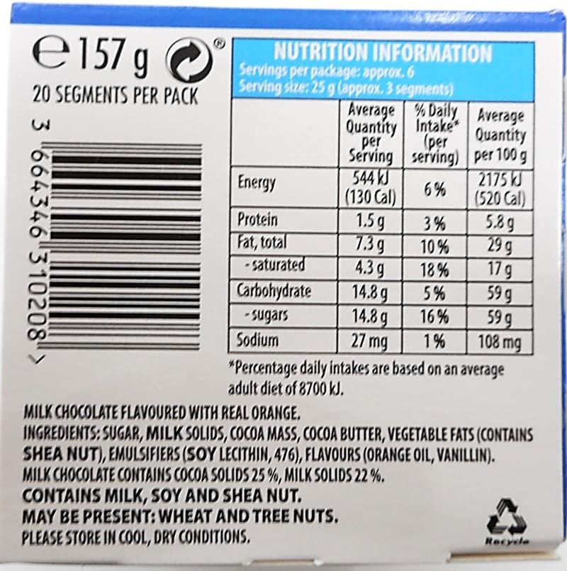 Terry's Chocolate Orange Dark Ball 145g unwrap segment reveals vibrant citrus notes