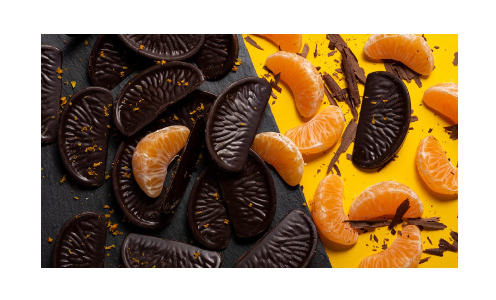 Terry's chocolate orange wedges on a serving board, great for party platters.