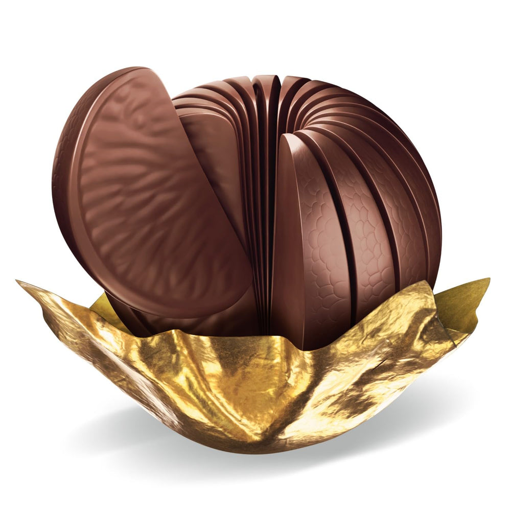 Terry's Dark Chocolate Orange on a holiday plate, a festive stocking stuffer.
