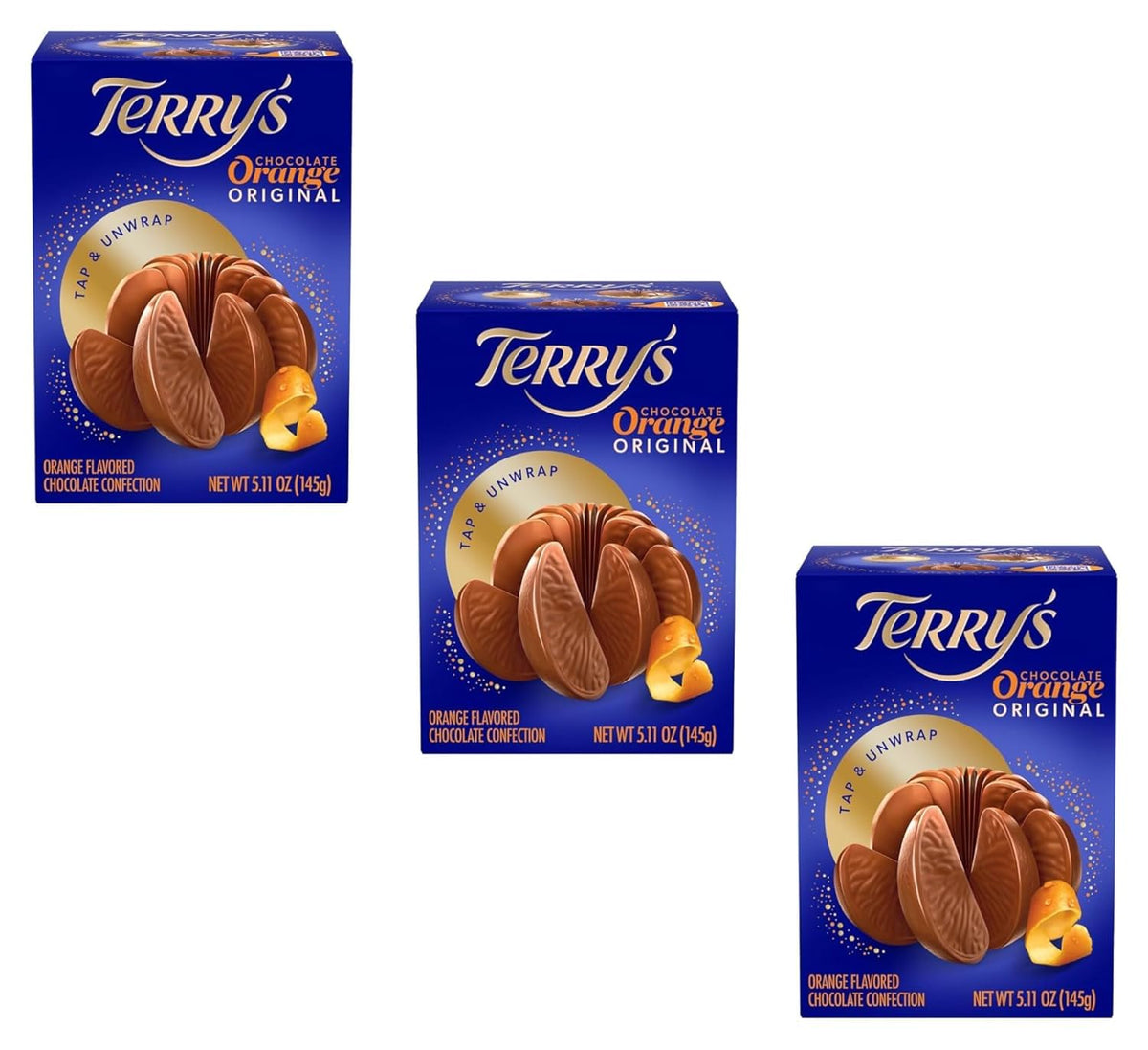 Terry's Milk Chocolate Orange wrapped in gold foil, ideal for gifting