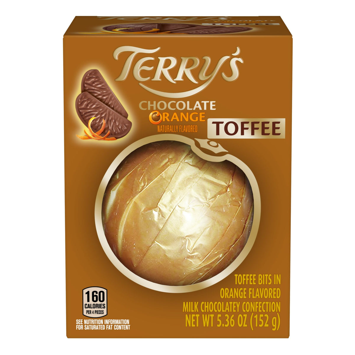Terry's Milk Chocolate Orange Toffee box front, ideal for gifting