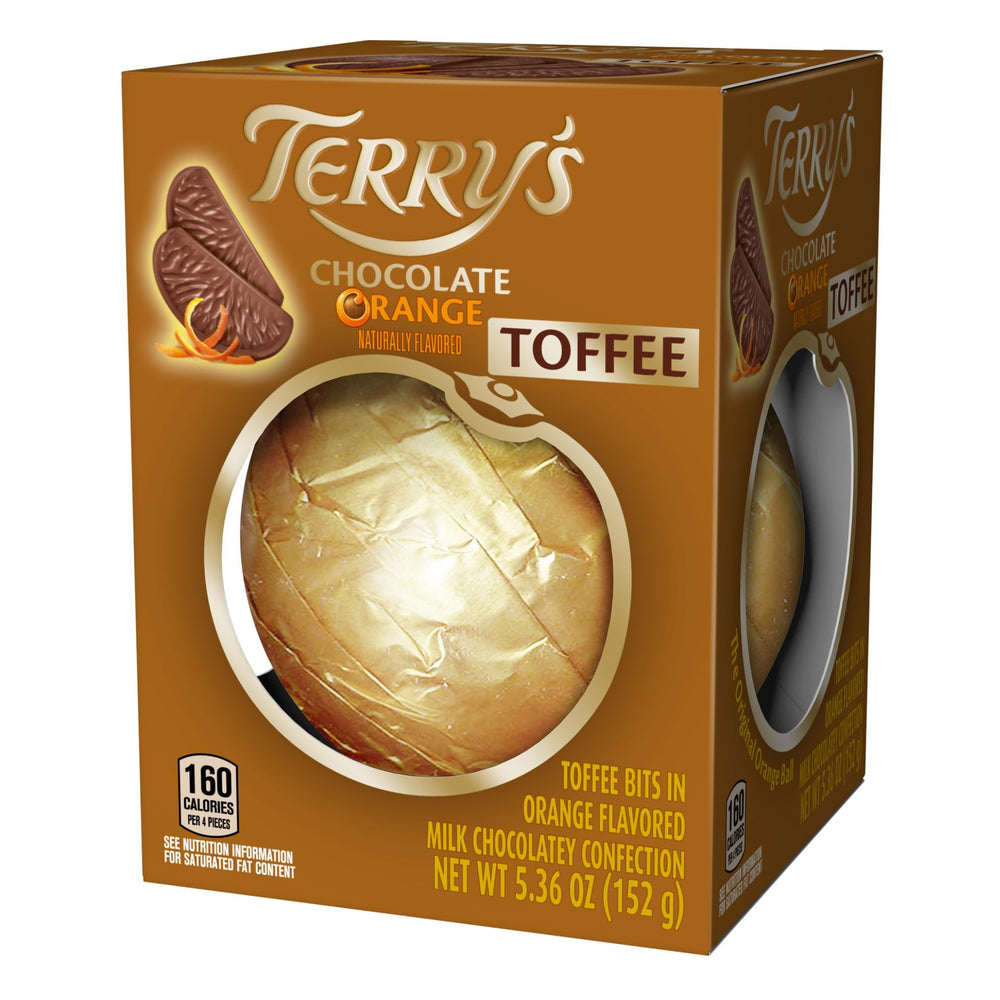 Terry's Milk Chocolate Orange Toffee ingredients close-up details