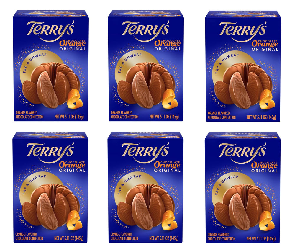 Terry's Milk Chocolate Oranges six-pack ready for sharing at gatherings