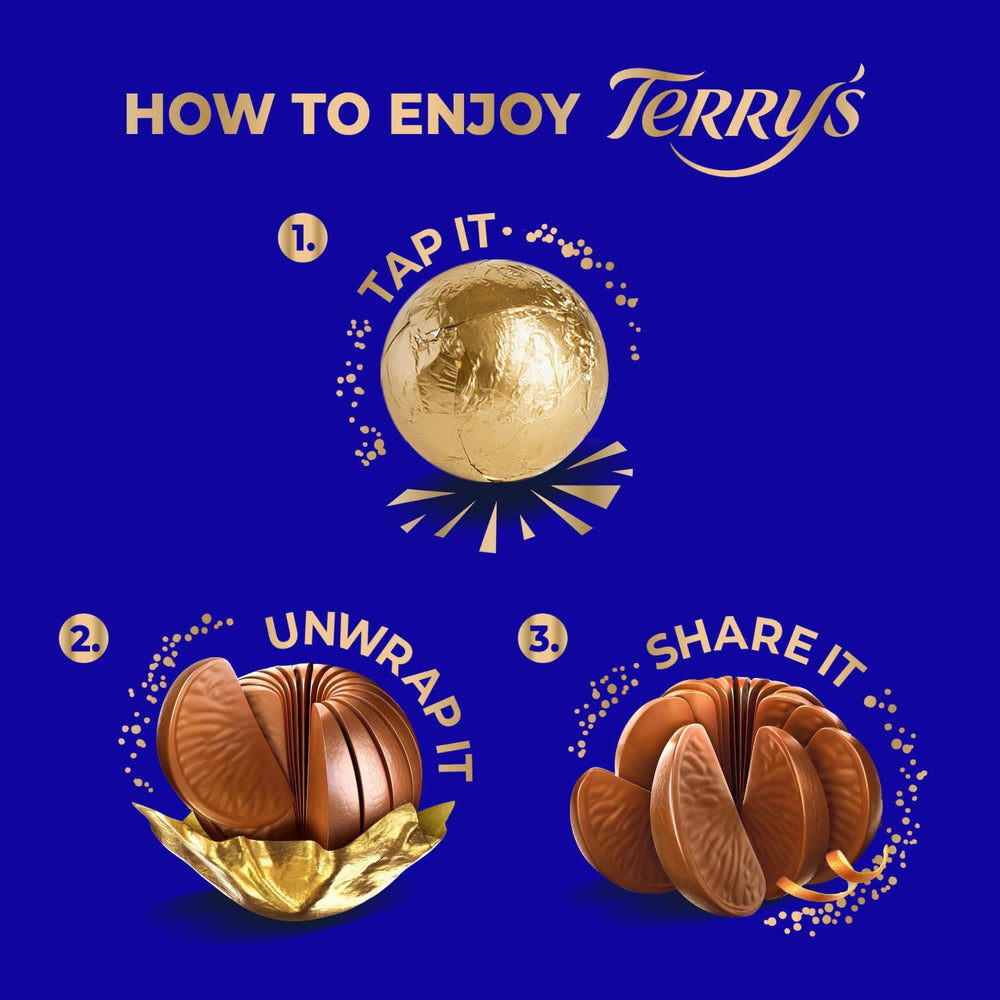 Individually wrapped Terry's Milk Chocolate Oranges ideal for stocking stuffers