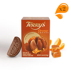 Close-up of orange-segment interior inside Terry's chocolate ball