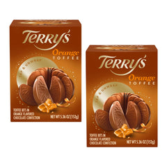 Terry's Toffee Milk Chocolate Orange Balls 2-pack in gold foil for gifting