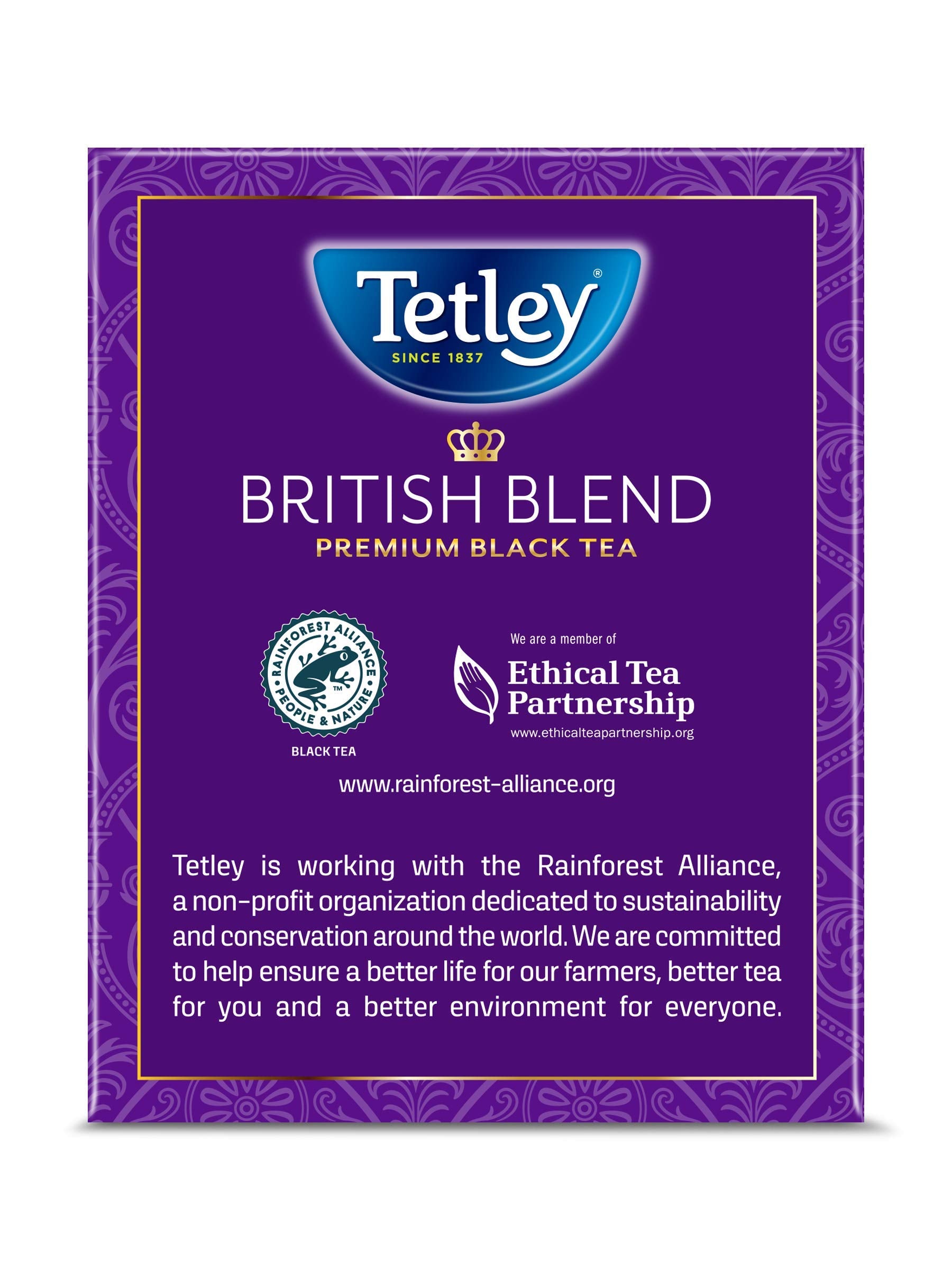 No strings tea bag design from Tetley British Blend