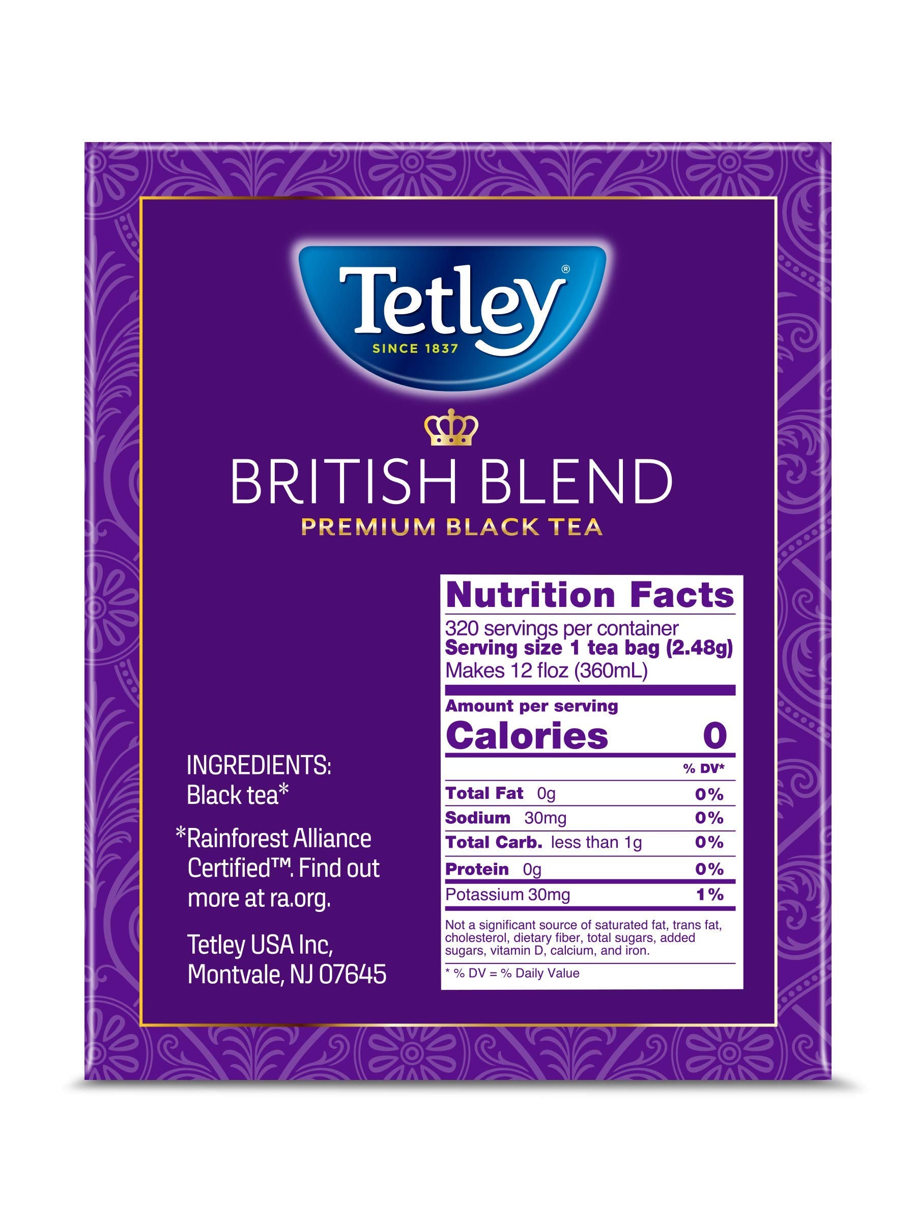 Steaming cup of Tetley British Blend ready to sip