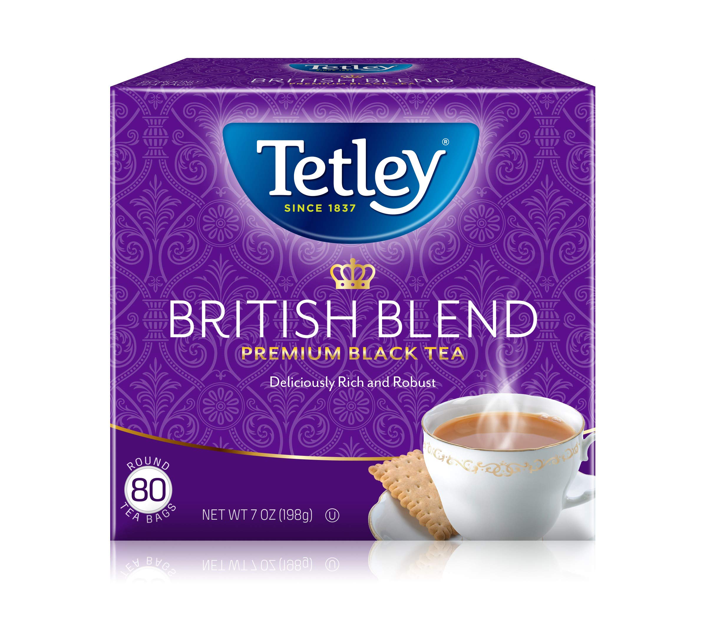Tetley British Blend tea cup hot, for a comforting morning experience