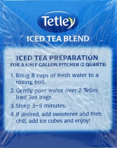 Tetley storage in a cool dry area preserves freshness after opening.