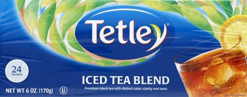 Tetley hand-selected tea blend closeup emphasizing quality for authentic southern iced tea.