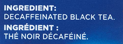 Tetley decaf tea cup with steam—smooth flavor ideal for evening rituals.