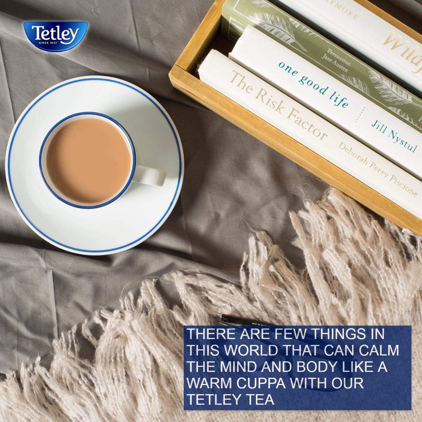 Tetley tea garden heritage imagery evokes 180 years of craft.