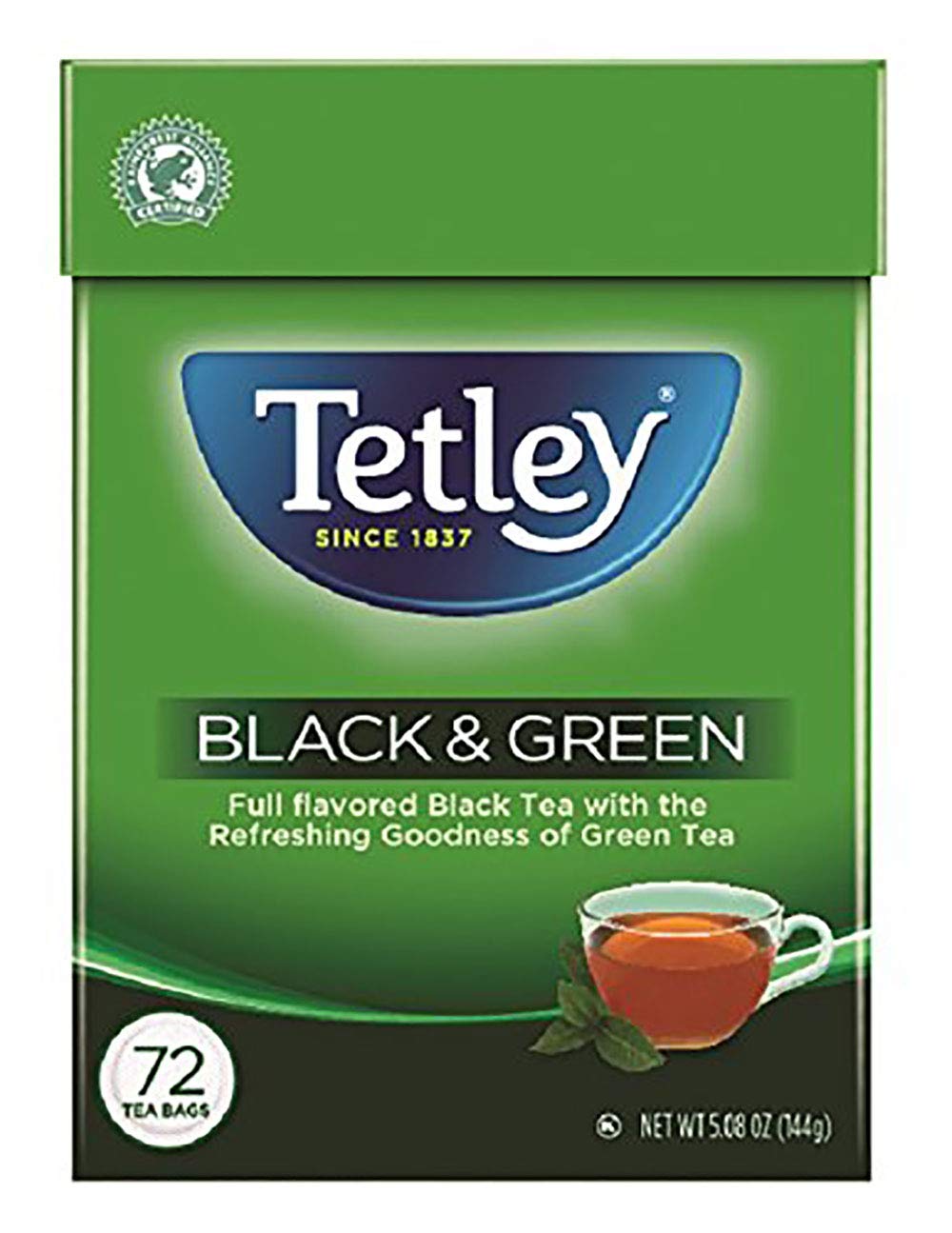 Tetley teabags black-green-blend deliver a balanced brew for morning rituals