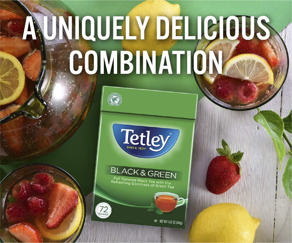 Tetley teabags hot or iced brew ideal for versatile tea moments