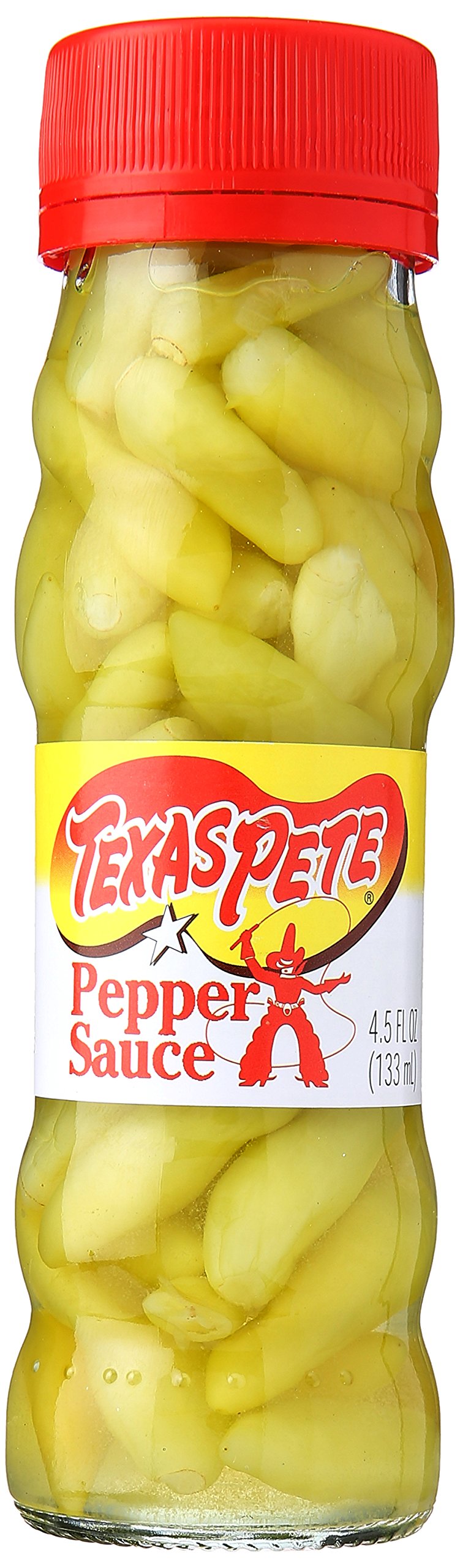Texas Pete Green Pepper Sauce bottle boosts salads and greens.