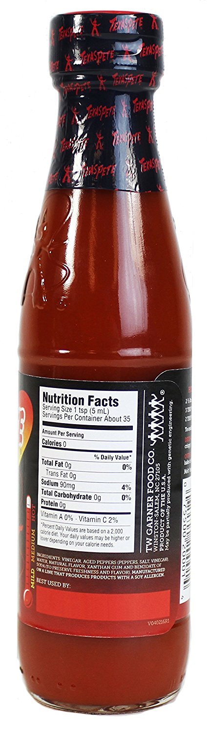 Close-up of Texas Pete Hotter Hot Sauce texture smooth pepper-forward balance.