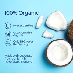 Thai Coco coconut water pouring into a glass for refreshing drink.