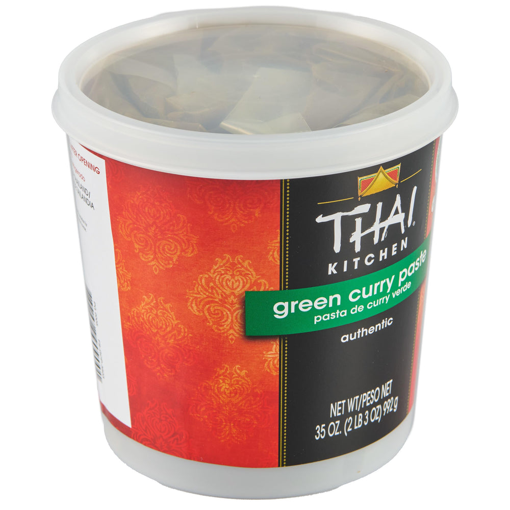 Thai Kitchen Green Curry Paste 35oz tub for bold, authentic curries.