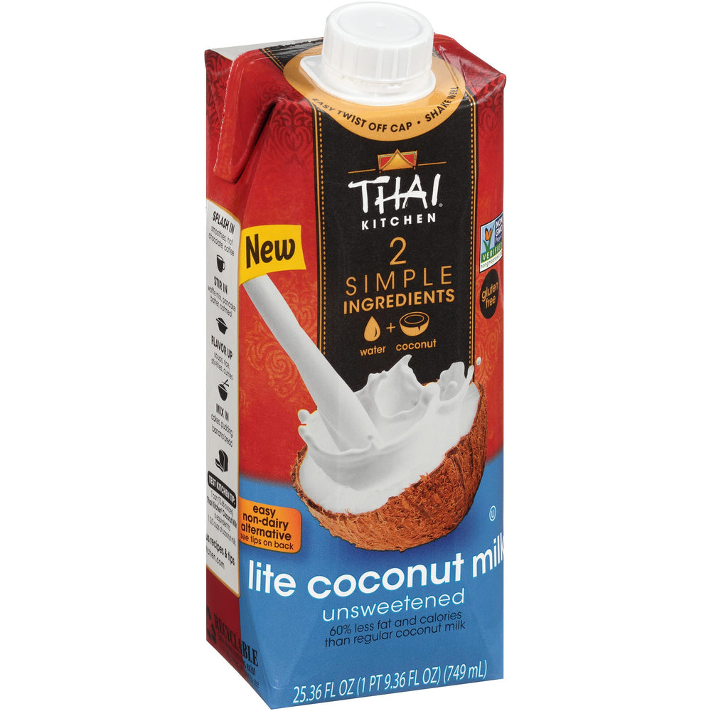 Thai Kitchen Lite coconut milk carton front for versatile recipes