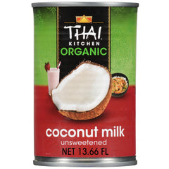 Thai Kitchen Organic Coconut Milk pour highlights creamy texture ideal for curries