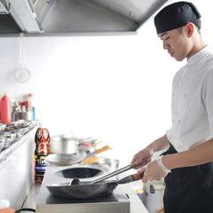 Close-up of Thai Kitchen Premium Fish Sauce label for authentic Thai flavor